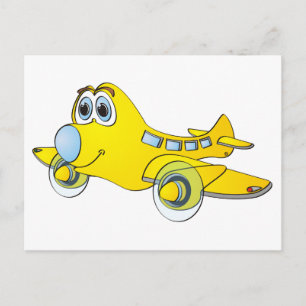 Airplane Cartoon Postcard