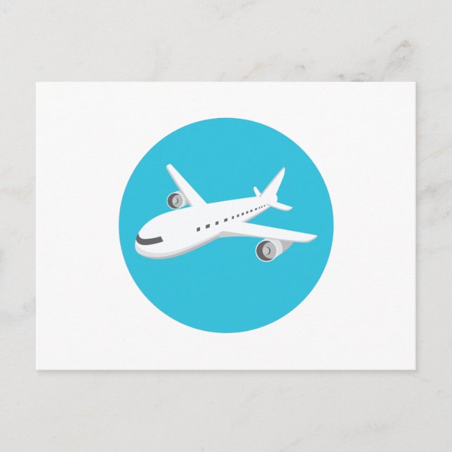 Airplane Cartoon Postcard (Front)