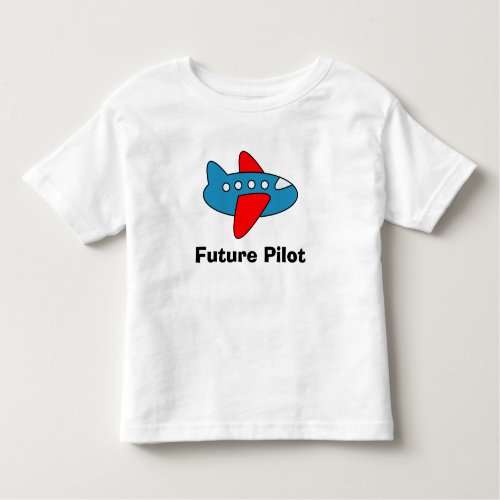 Airplane cartoon toddler t shirt for future pilot