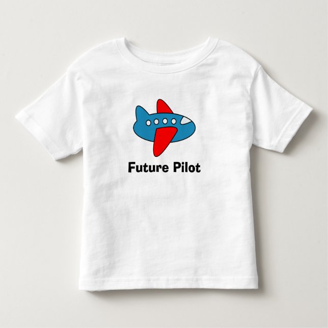 Airplane cartoon toddler t shirt for future pilot (Front)
