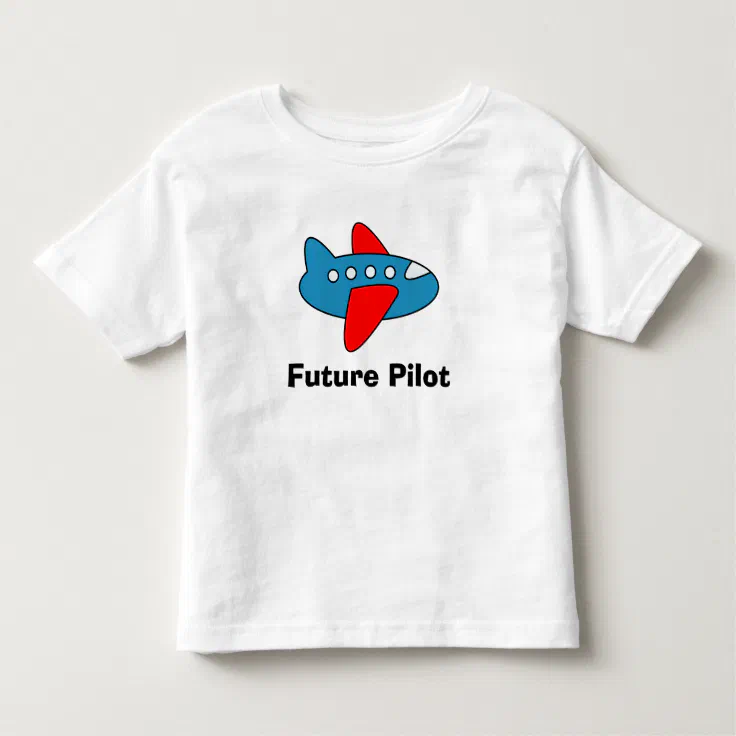 Airplane cartoon toddler t shirt for future pilot | Zazzle