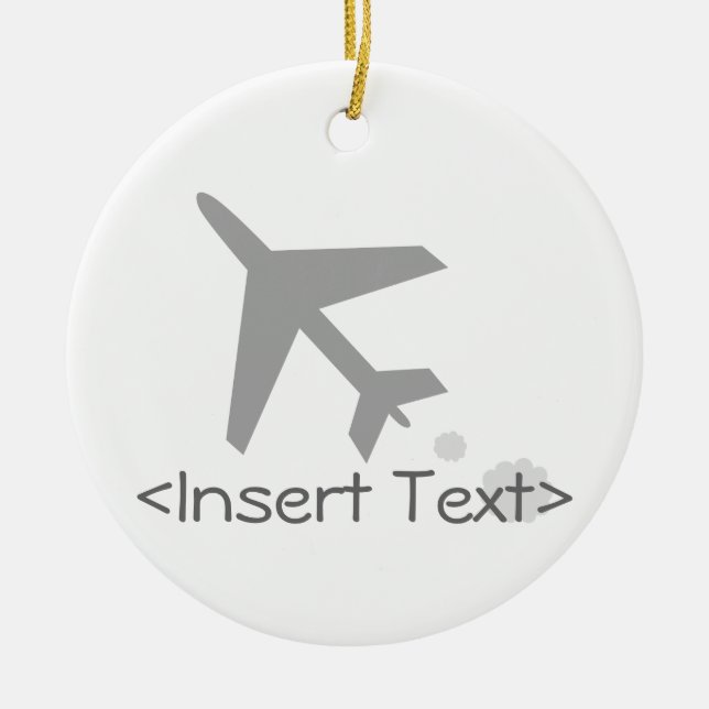 Airplane Ceramic Ornament (Front)