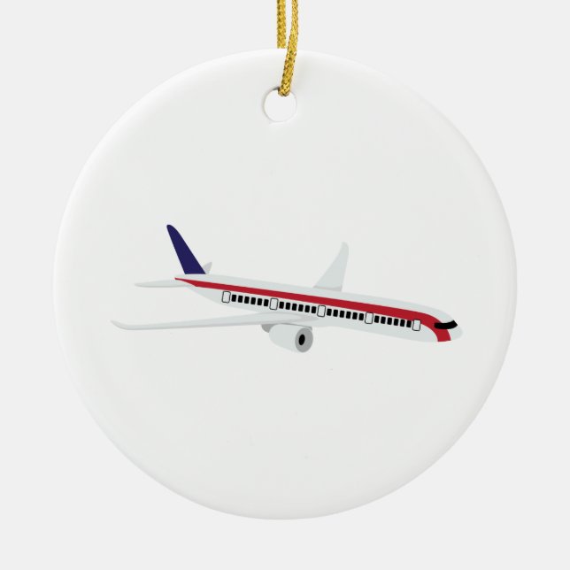 Airplane Ceramic Ornament (Front)
