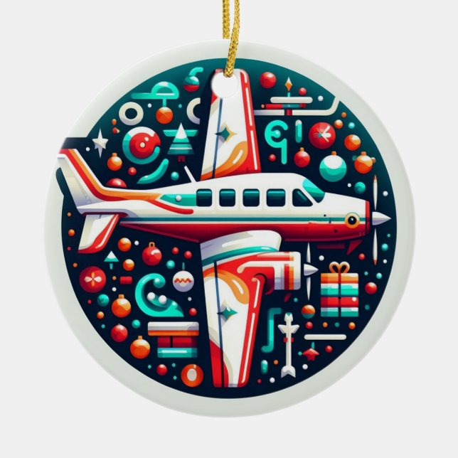 Airplane Christmas Ornament (Front)