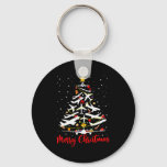 Airplane Christmas Tree Merry Christmas Most Likel Keychain
