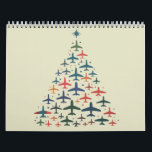 Airplane Christmas Tree Retro Pilot Flying Flight  Calendar<br><div class="desc">Airplane Christmas Tree Retro Pilot Flying Flight Planes Jets Aerospace.</div>