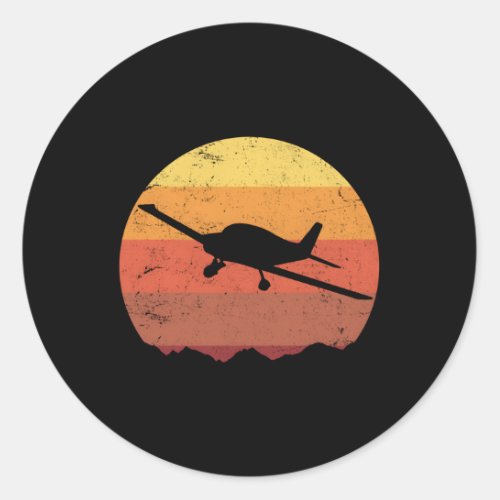 Airplane Classic Round Sticker