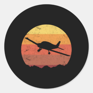 Airplane Classic Round Sticker