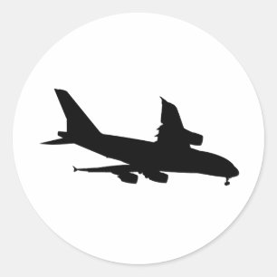 Airplane Classic Round Sticker
