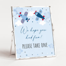 Airplane Clouds Birthday Favor Sign