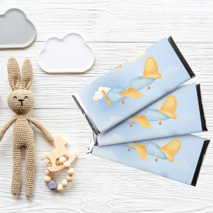 Airplane,Clouds & Stars, Blue, Baby Boy,Cute  Hershey Bar Favors