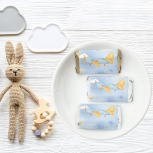 Airplane,Clouds & Stars, Blue, Baby Boy,Cute Hershey's Miniatures