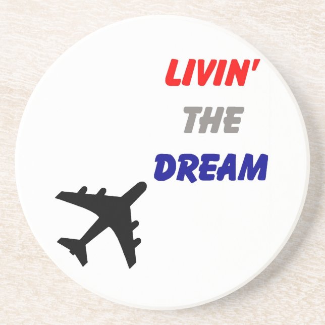 Airplane Coasting Dreams Drink Coaster (Front)