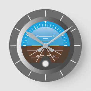 Airplane Cockpit Attitude Dial Aviation Round Clock