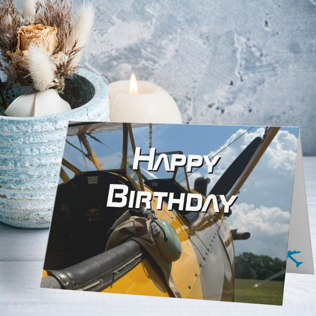 Airplane cockpit, Cool Aviation Pilot Birthday  Card (Creator Uploaded)