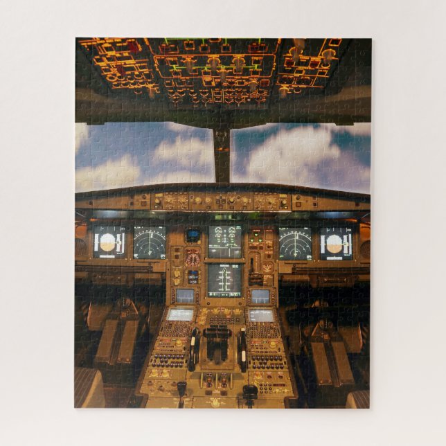 Airplane cockpit jigsaw puzzle (Vertical)