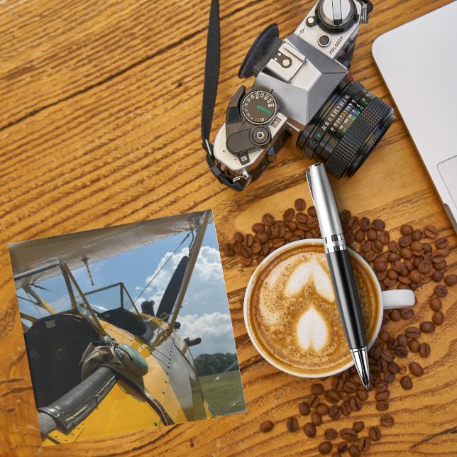 Airplane cockpit photo,Cool Aviation Pilot Dad Glass Coaster (Creator Uploaded)