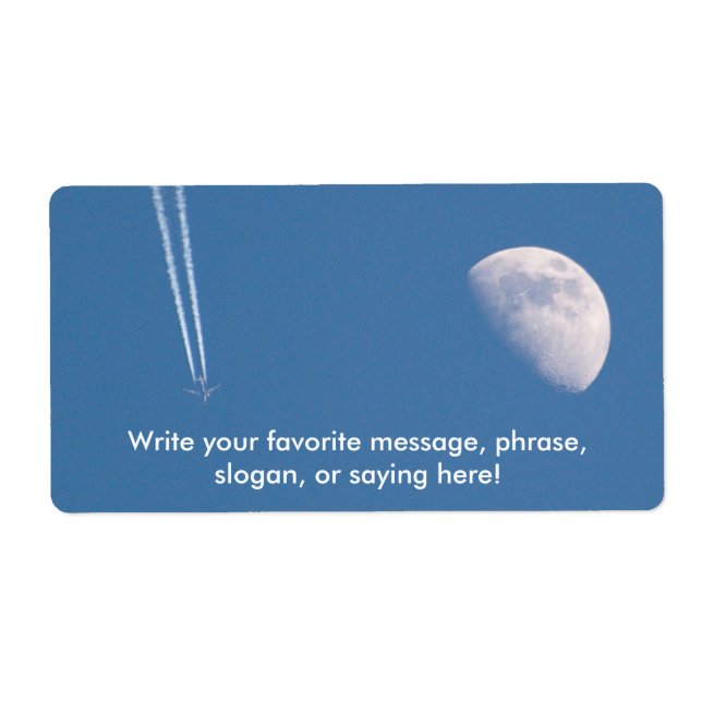 Airplane Crossing the Sky Label (Front)