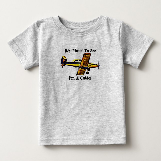 Airplane Cute Baby Shirt Pun Art (Front)