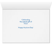 Airplane Day Adoption Green Airplane Cards (Inside Horizontal (Bottom))