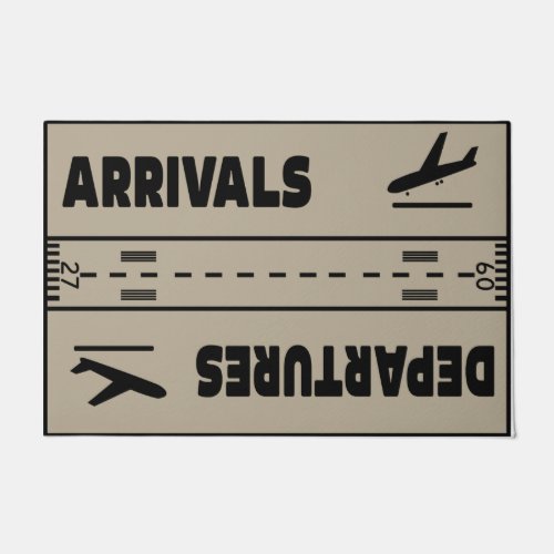 Airplane Decor Arrivals Departures Doormat