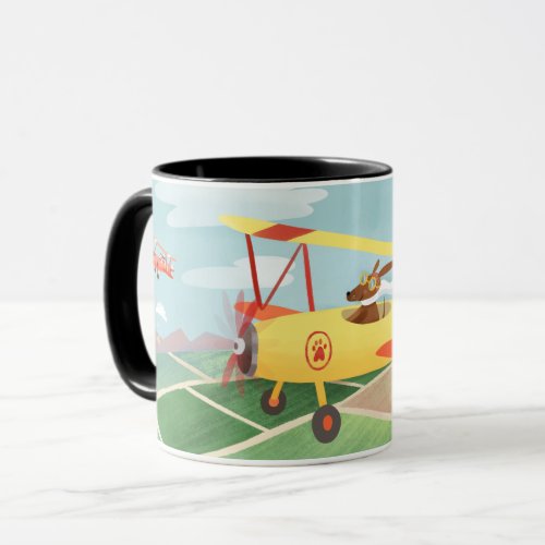 Airplane Delivery Dogs Mug