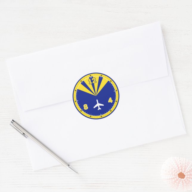 Airplane Design Classic Round Sticker (Envelope)
