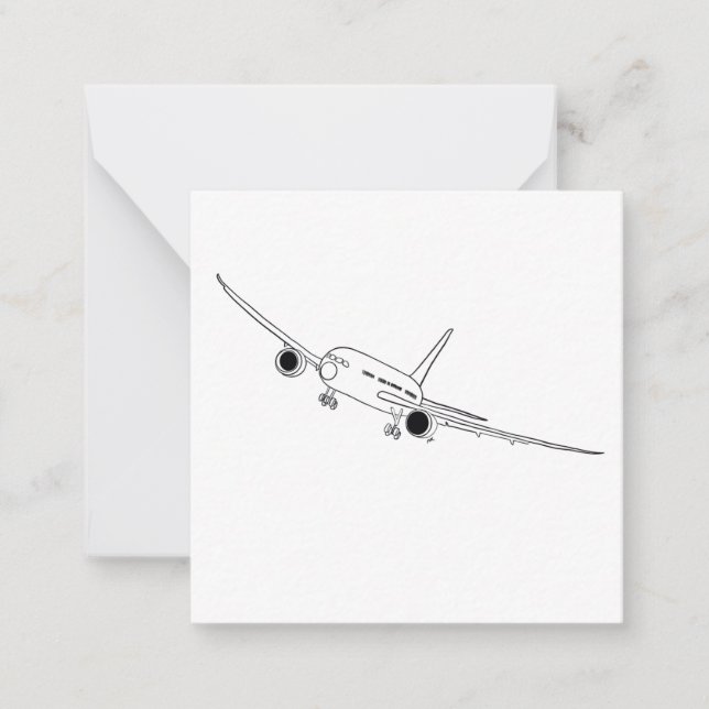 Airplane Design Note Card (Front)
