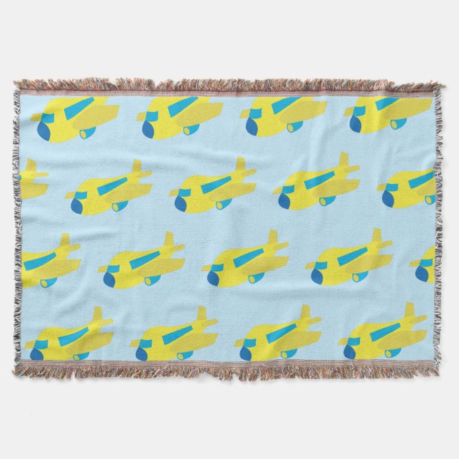 Airplane Design Throw Blanket (Front)