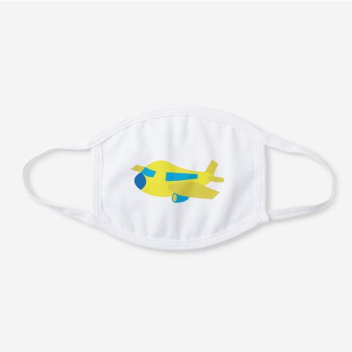 Airplane Design White Cotton Face Mask