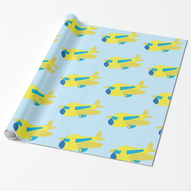 Airplane Design Wrapping Paper (Unrolled)