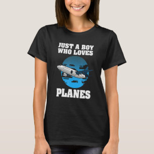 Airplane Designs For Boys Men Plane Pilot Aviation T-Shirt