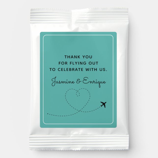 Airplane Destination Wedding | Thank You Margarita Drink Mix (Front)
