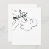 Airplane Drawing | Vintage Illustration (Front/Back)
