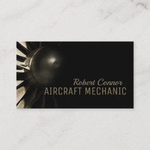 Airplane Engine Aircraft Mechanic Business Card