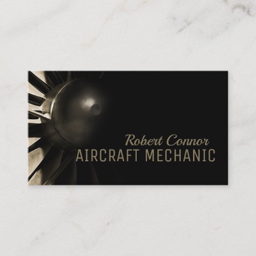 Airplane Engine Aircraft Mechanic Business Card