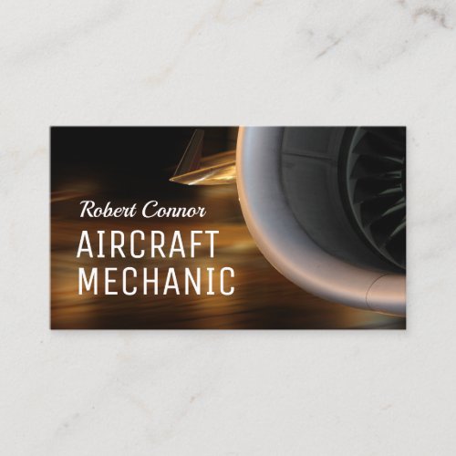 Airplane Engine Aircraft Mechanic Retro Sepia Card