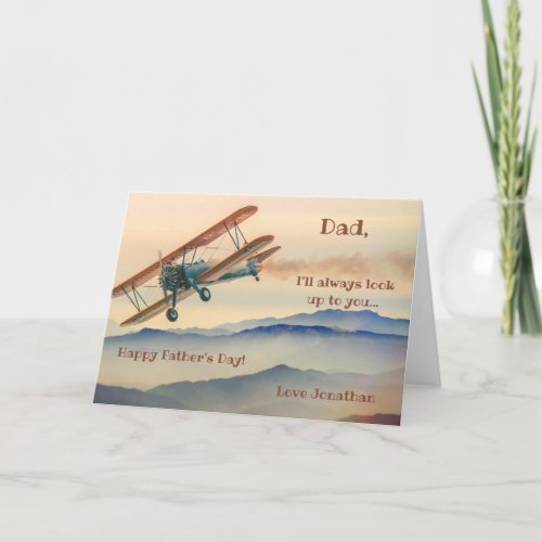 Airplane Fathers Day Card