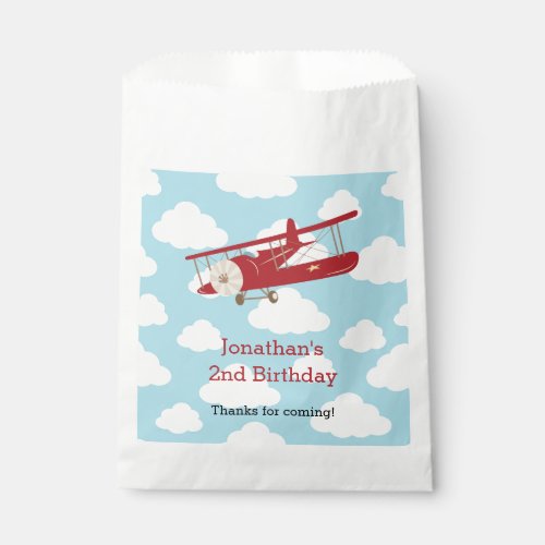 Airplane Favor Bags Personalized Cloud
