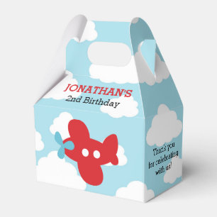 Airplane Favor Boxes (Blue & Red)