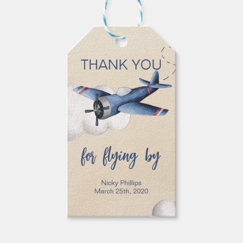 Airplane Favor Tags for Birthday Party 