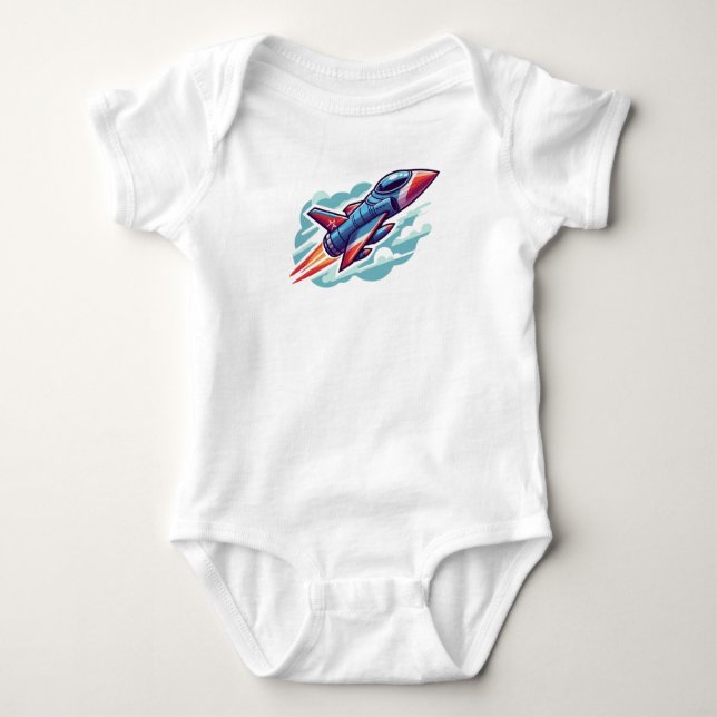 airplane/fighter jet baby bodysuit (Front)