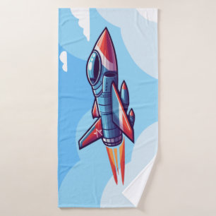 airplane/fighter jet bath towel
