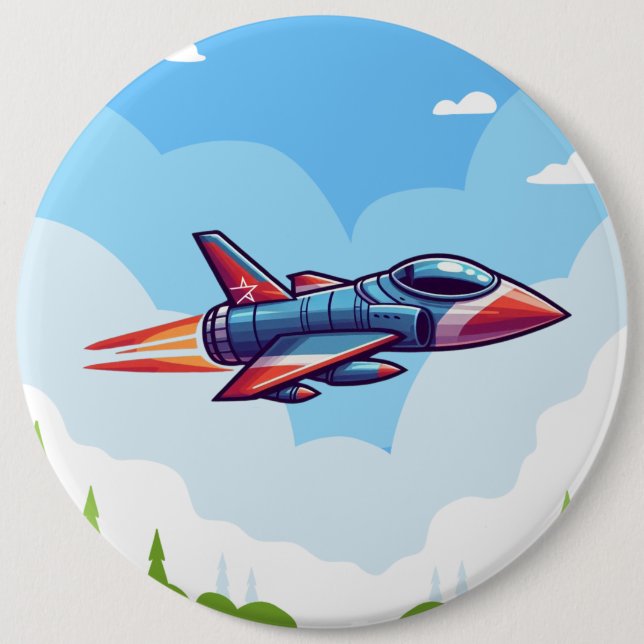airplane/fighter jet button (Front)