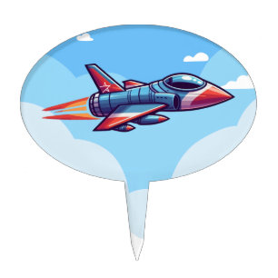 airplane/fighter jet cake topper
