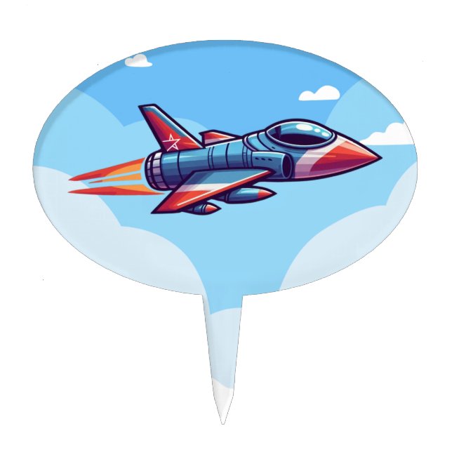 airplane/fighter jet cake topper (Front)