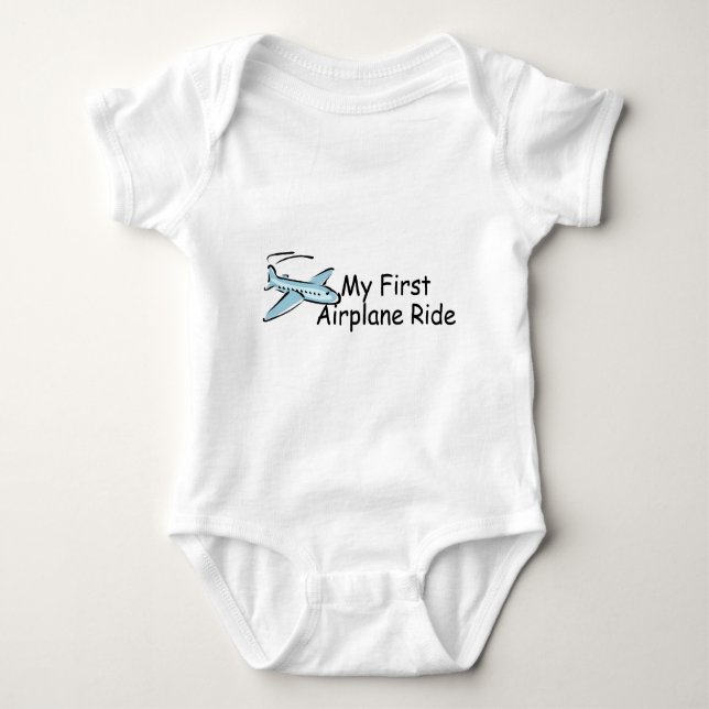 Airplane First Airplane Ride Baby Bodysuit (Front)