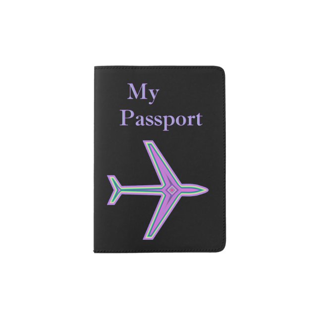 Airplane Flight Attendant Passport Cover Holder (Front)