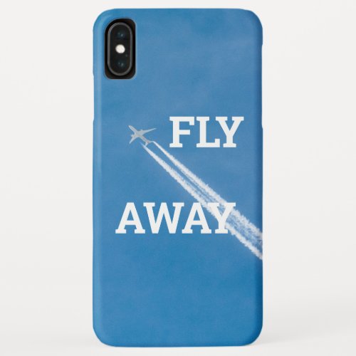 Airplane fly in the blue sky iPhone XS max case