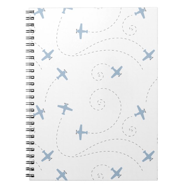 airplane flying illustration notebook (Front)